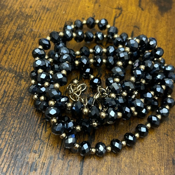 Joan Rivers Faceted Black Bead Necklace – Adjustable Glam Statement. E1004 - Picture 6 of 8
